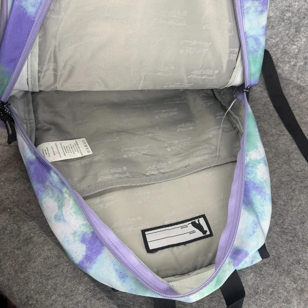 Eddie Bauer Tie Dye Kids' Large‎ Adventurer Backpack Green Purple Blue
